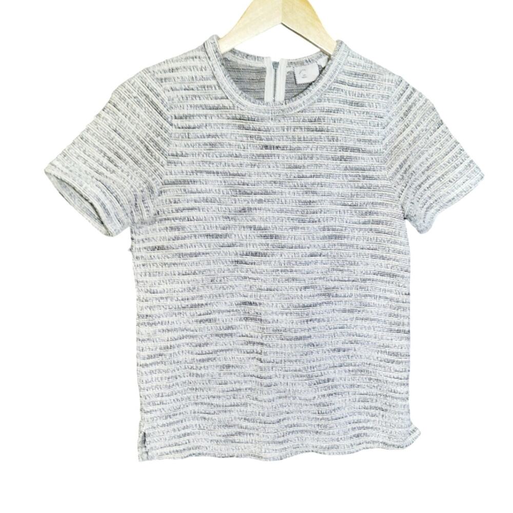 Anthropologie Postmark Womens Black & Cream With Gold Metalic Top Size XS
